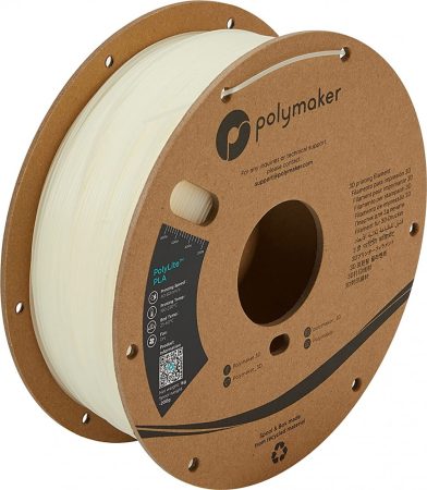 Polymaker PolyLite PLA nyomtatószál, fehér, 3000g